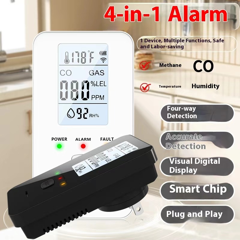 4 In 1 Gas Detector Carbon Mon - Co Detector Plug ulasan dan harga