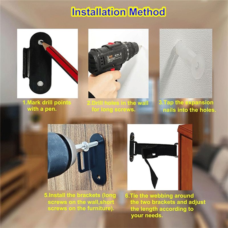 TFTP-Anti Tip Furniture Anchor - Earthquake Anchor Strap ulasan dan harga