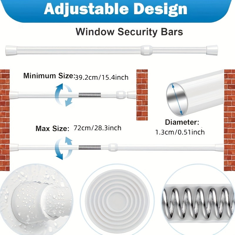 Adjustable Safety Ba Polished  - Window Lock Bar ulasan dan harga