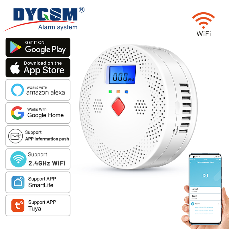 Tuya WiFi Smart Carbon Monoxid - Co Detector Plug ulasan dan harga